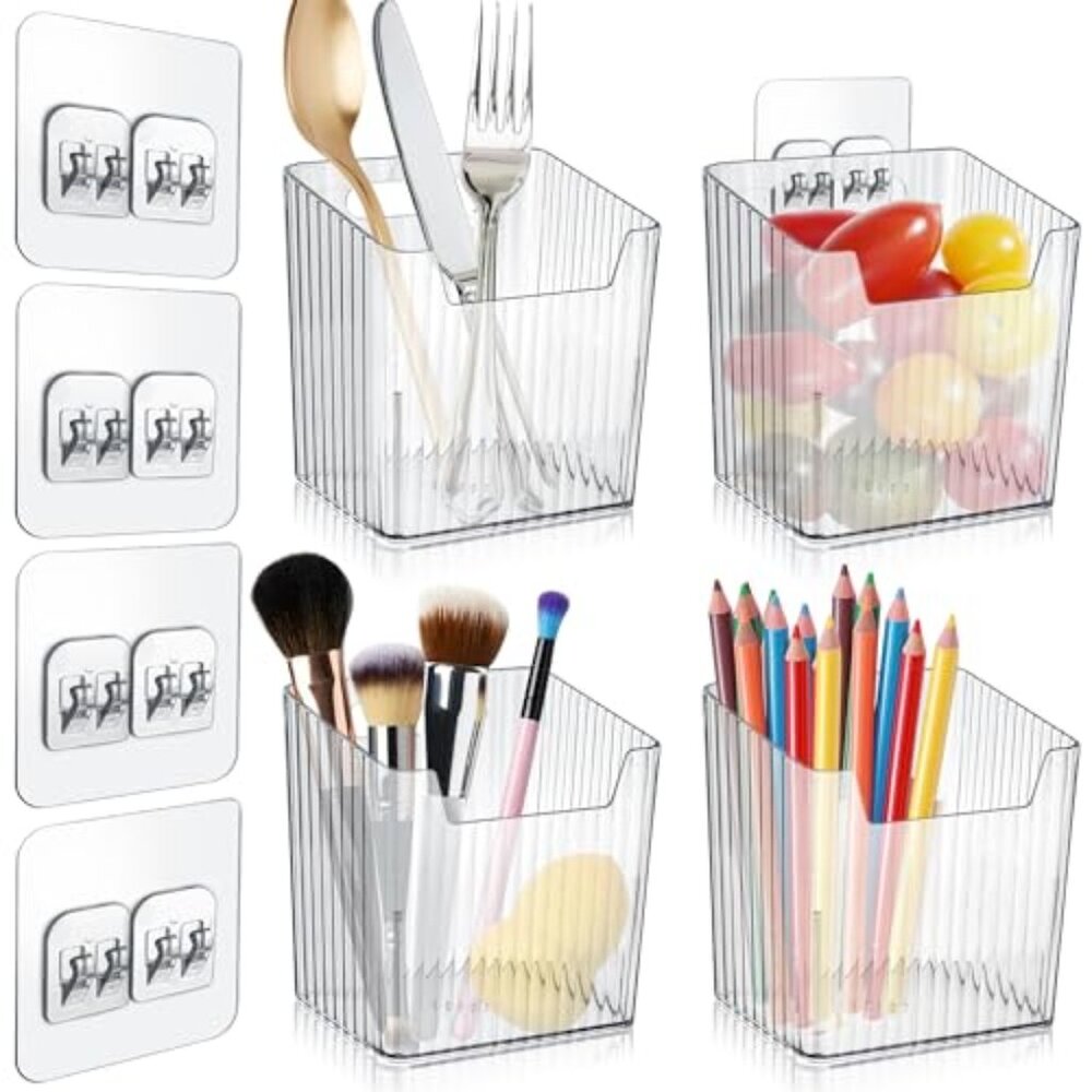 4‎ Pack Acrylic Wall Mount Organizer